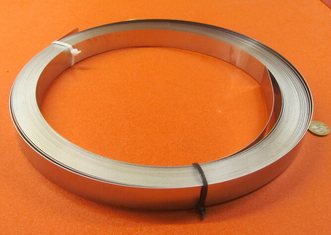301 Stainless Steel Sheet Shim, .015″(+/-.0010″) x 1.0″ Width x 100 Foot Length