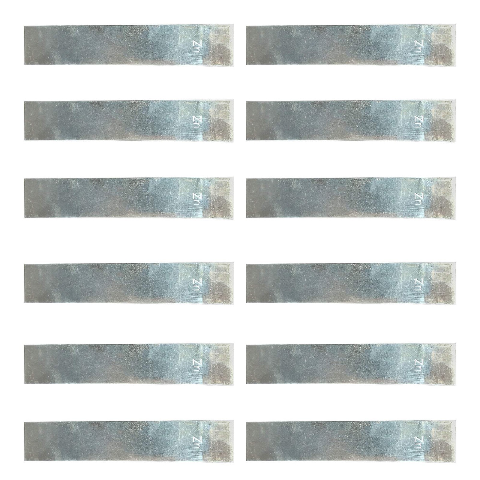 Electrode, Zinc, Flat, 18mm x 100mm, Pack of 12