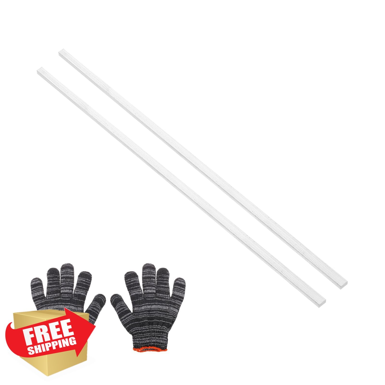 uxcell 6061 Aluminum Flat Bar 0.16″x0.4″x14″ Square Mill Stock 2 Set
