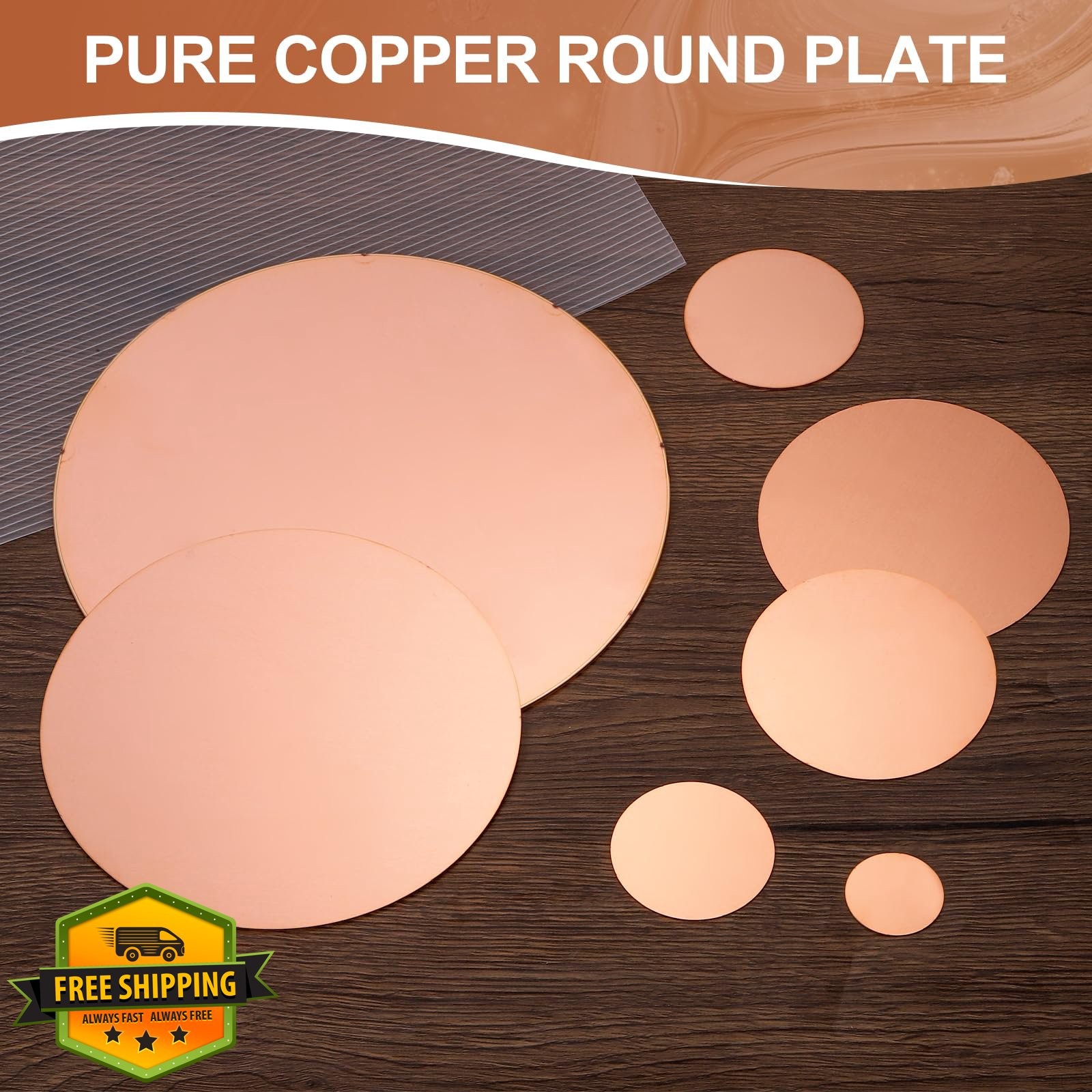 MECCANIXITY 60mm Round Copper Plates 10pc