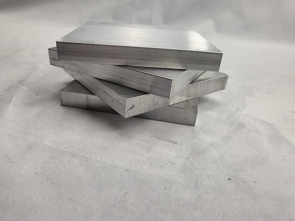 6061 Aluminum Flat Bar, 1/2″ x 4″ x 4″ long, Solid Stock, Plate, Machining, 2pk