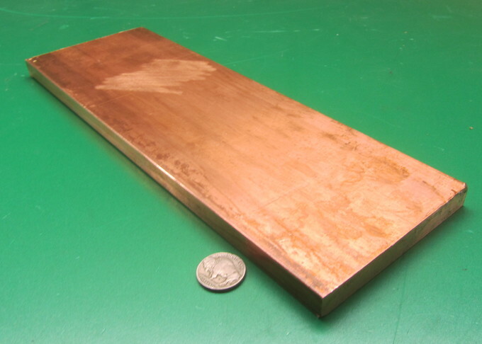 110 Copper Bar 1/2 Hard, 1/2″ Thick x 4.0″ Wide x 1 Ft Length
