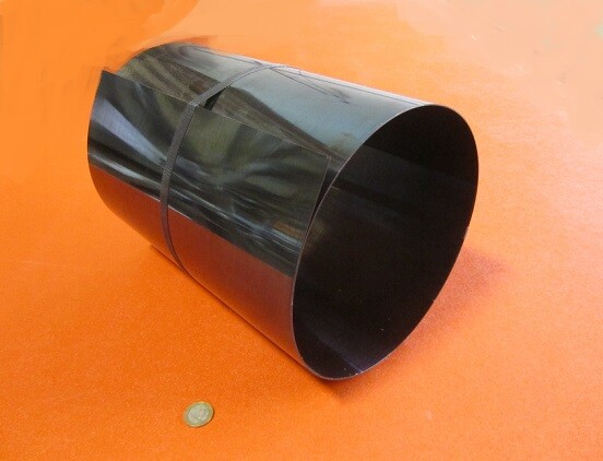 Blue Tempered Spring Steel Shim 0.028″ Thick x 12.375″ Width x 72″ Length *D
