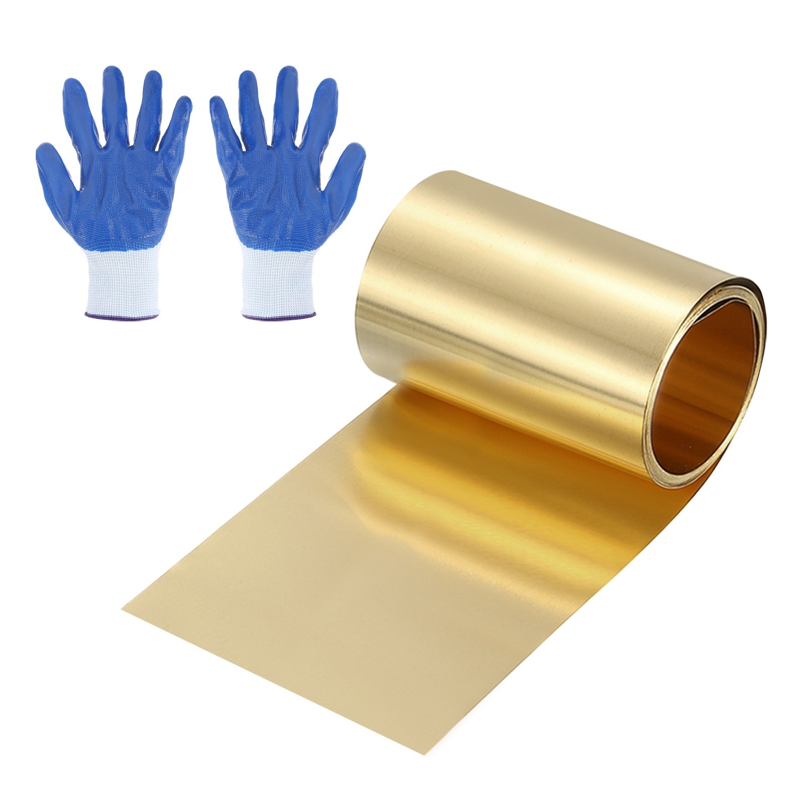 Brass Sheet Roll 0.002 x 2.36 x 39.4 Inch H62 Thin Brass Foil Strip Plate Shim