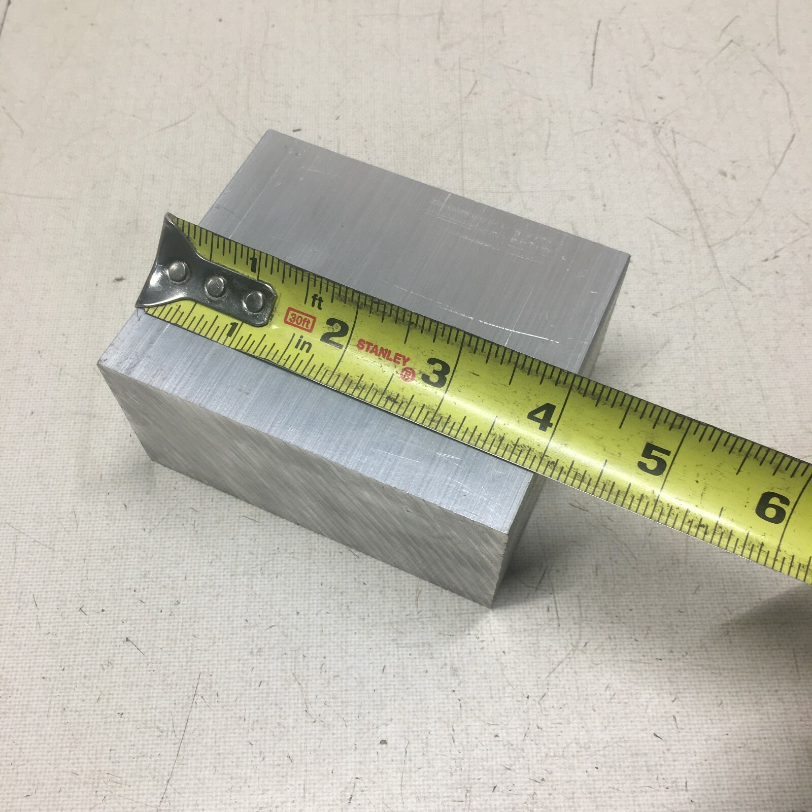 2″ x 4″ 6061-T651 Aluminum Bar, Short Piece 3 Inches.