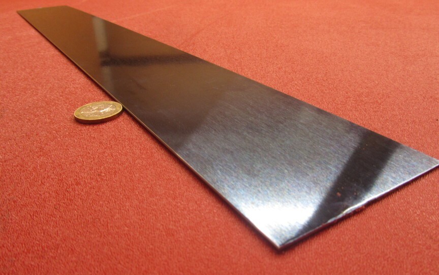 1095 Hard Blue Tempered Spring Steel Shim .050″ Thick x 3.00″ Wide x 24″ Long