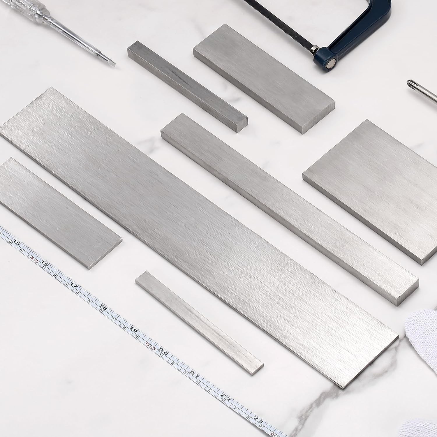 2 Pcs 304 Stainless Steel Flat Bars, 1/8″ x 13/16″ x 4″ – Ideal for DIY Crafts