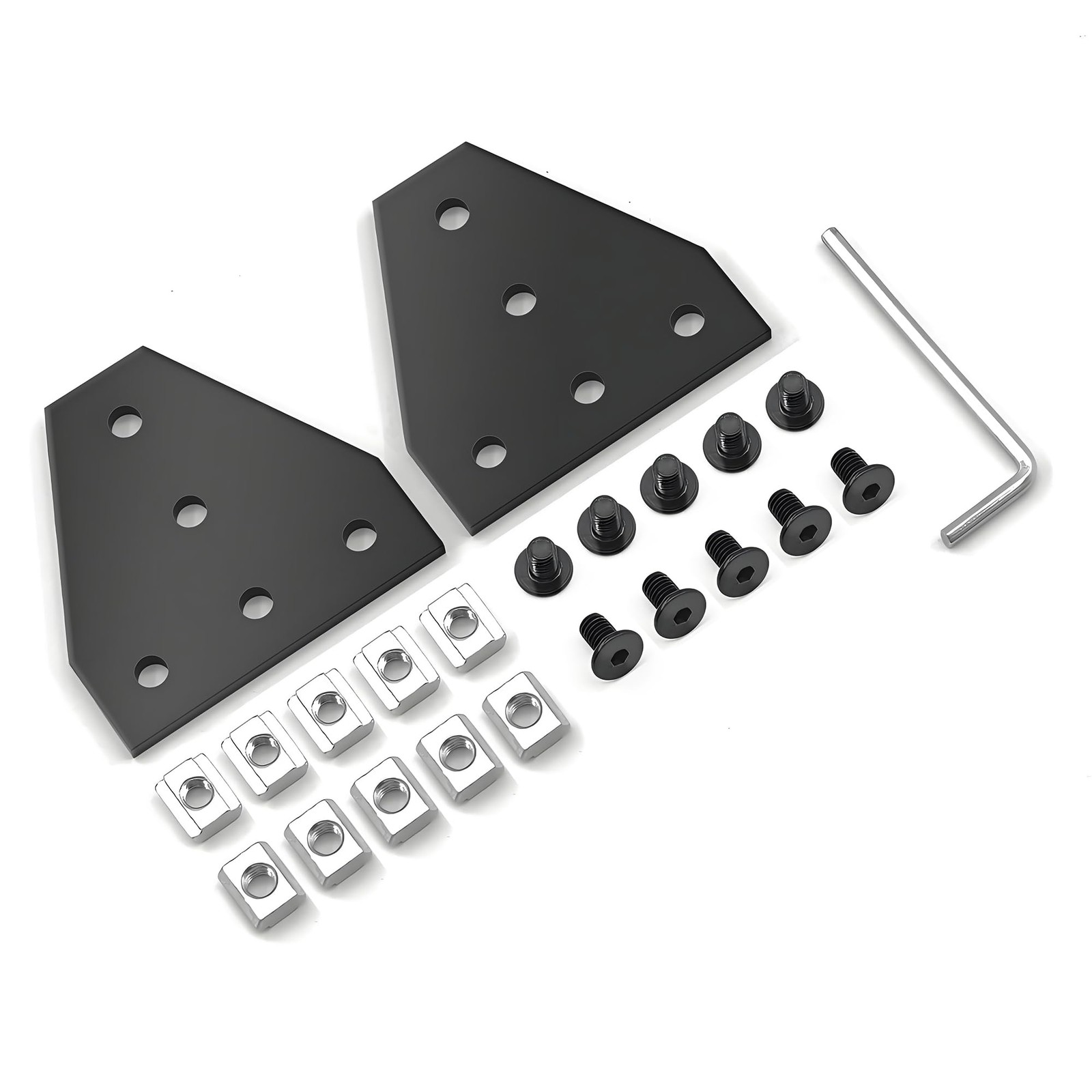 6 PCS 2020 TSlot Aluminum Extrusion Profile Accessory 20 Joint Plate Black