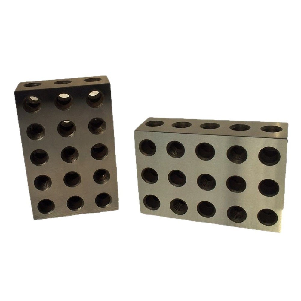 25mm 50mm 75mm Steel Machining Blocks with 23 Holes and Adjustment Wrench