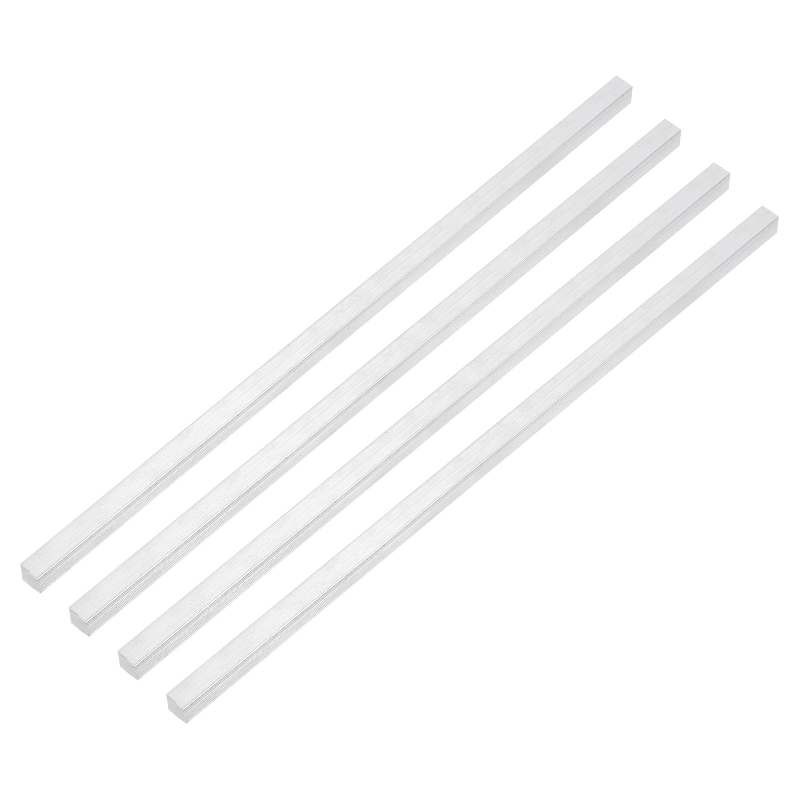 Square 6063 Aluminum Flat Bar, 4Pcs 5/32″ Thickness 5/32″ Width 12″ Length