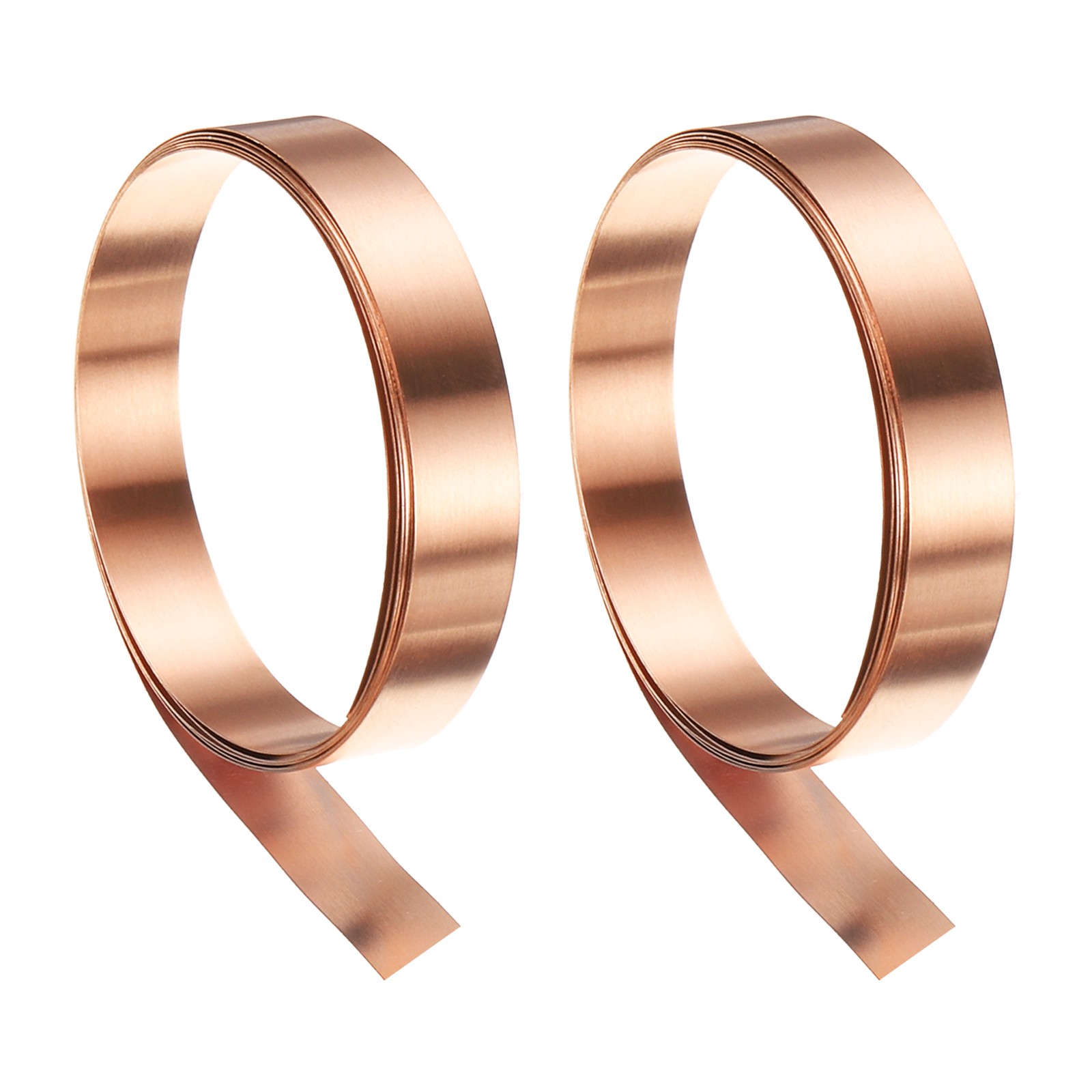 2pcs Copper Sheet Roll 0.2mm Thick Copper Flashing Strip (0.4″ Width x 3.28ft)