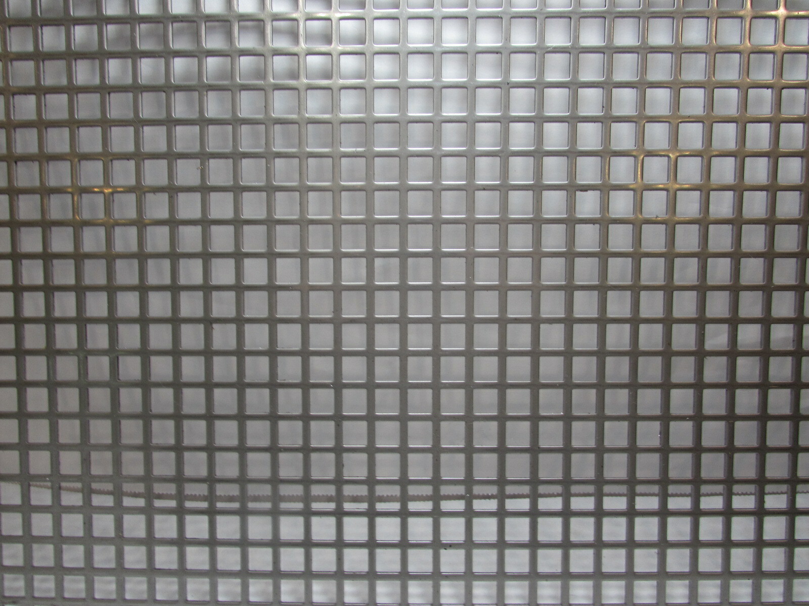 ==3/8″ SQUARE—- 16 GA. STAINLESS PERFORATED METAL —12-1/8″ x 10-7/8″==