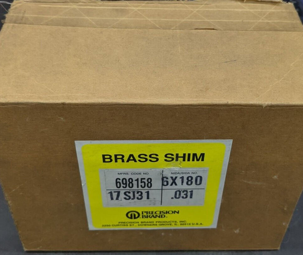 Precision Brand Brass Shim Roll .031″ Gauge 6″ x 180″ 698158 (17SJ31)