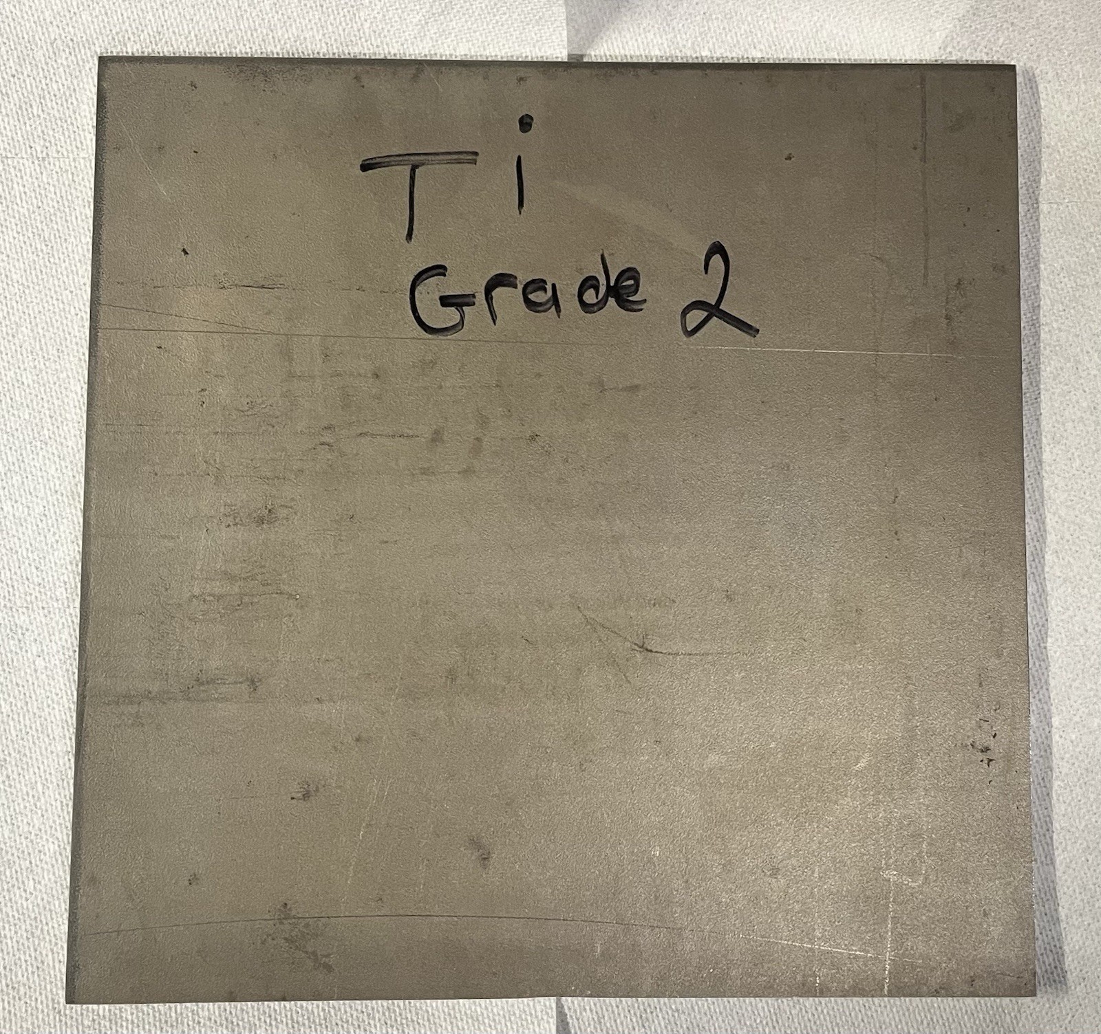 GRADE 2 TITANIUM PLATE 1/4” X 12″ X 12” OVERSIZED TITANIUM SHEET 7mm THICK