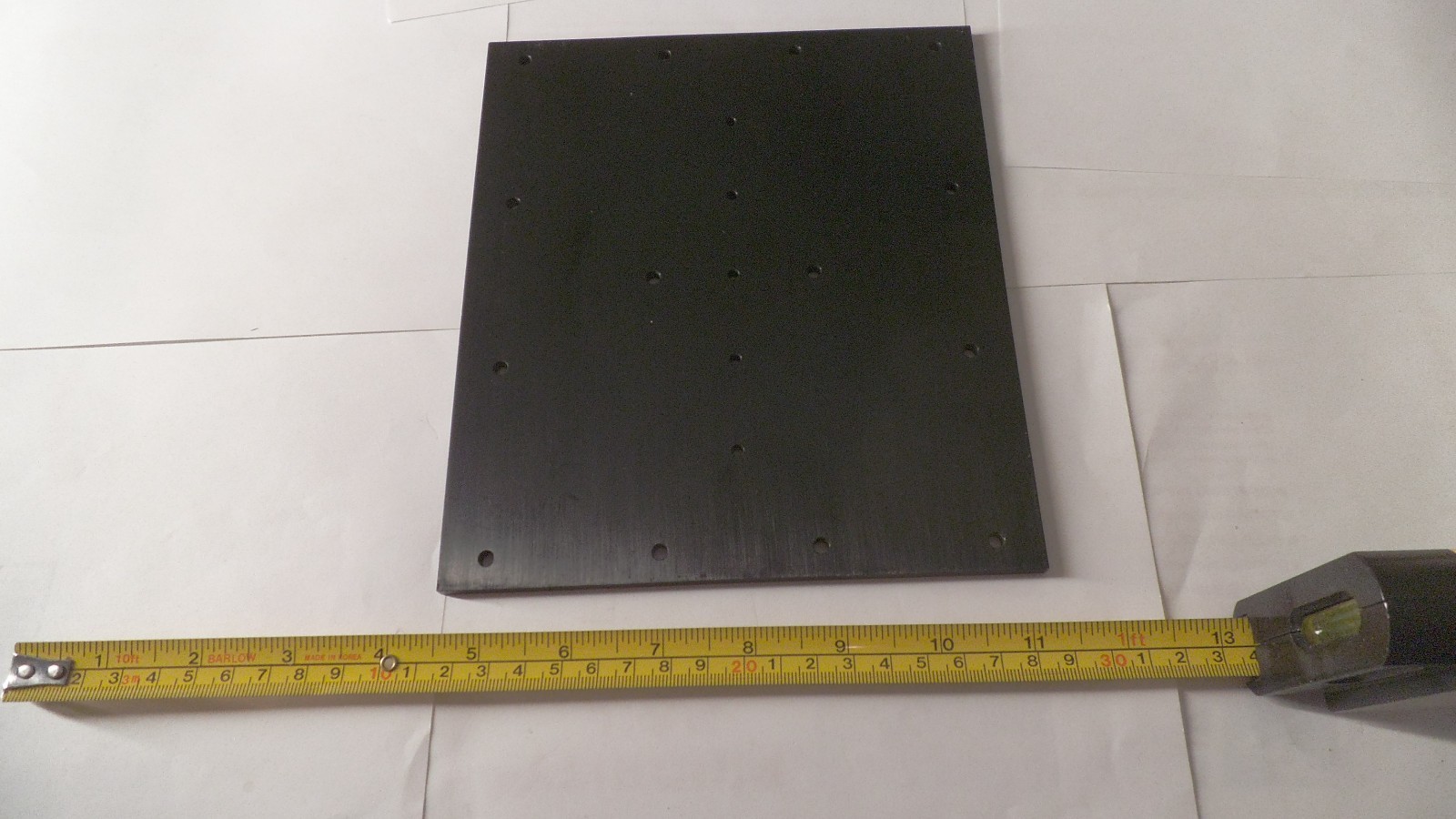 Anodized Aluminum plate, 7-3/4″ x 6-13/16″ x .194 thick