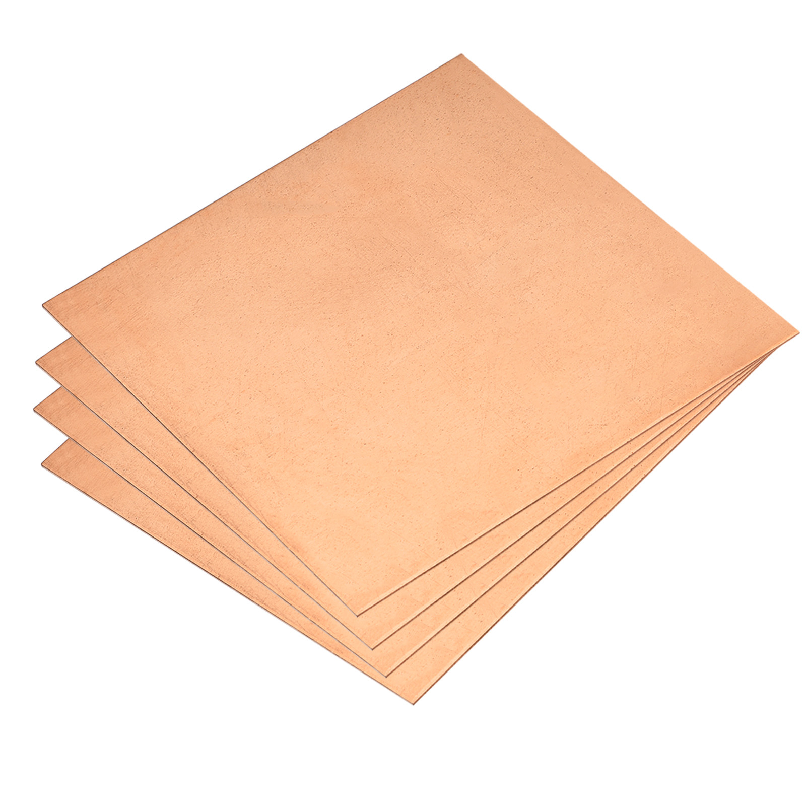 Pure Copper Sheet, 4pcs 2″ x 2″ x 0.02″ 24 Gauge T2 Copper Metal Plate