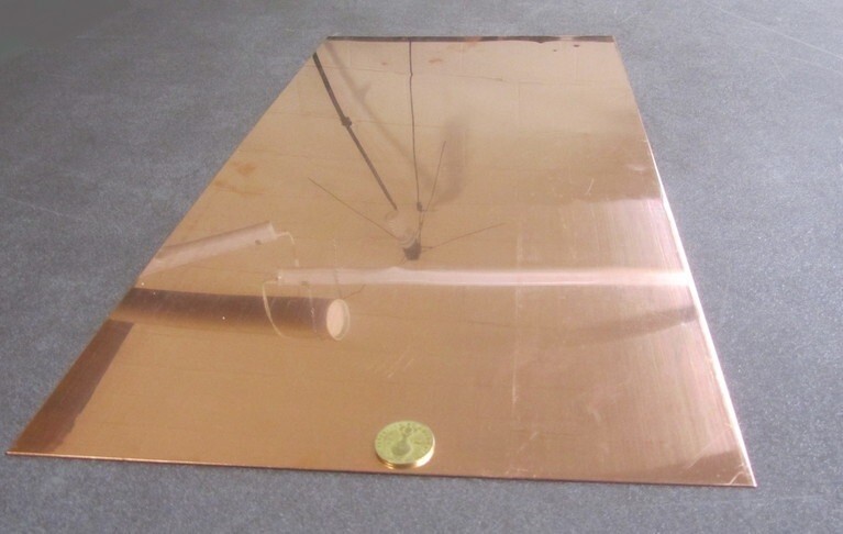 101 Copper Sheet 1/8 to 1/4 Hard .080″ Thick x 12.0″ Wide x 24.0″ Length