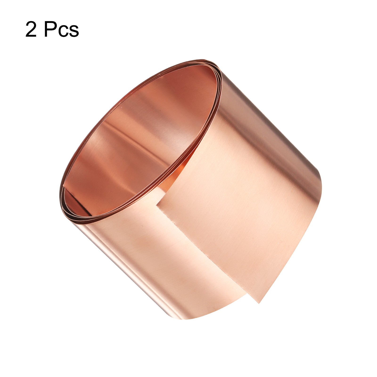 2pcs Copper Sheet Roll 0.2mm Thick Copper Flashing Strip (2″ Width x 3.28ft)