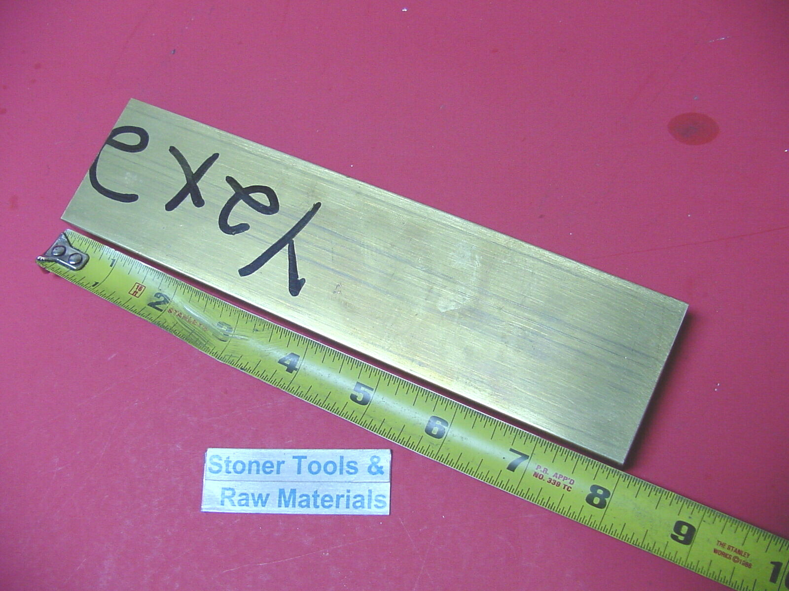 1/2″ x 2″ C360 BRASS FLAT BAR 8″ long Solid .50″ Plate Mill Stock H02