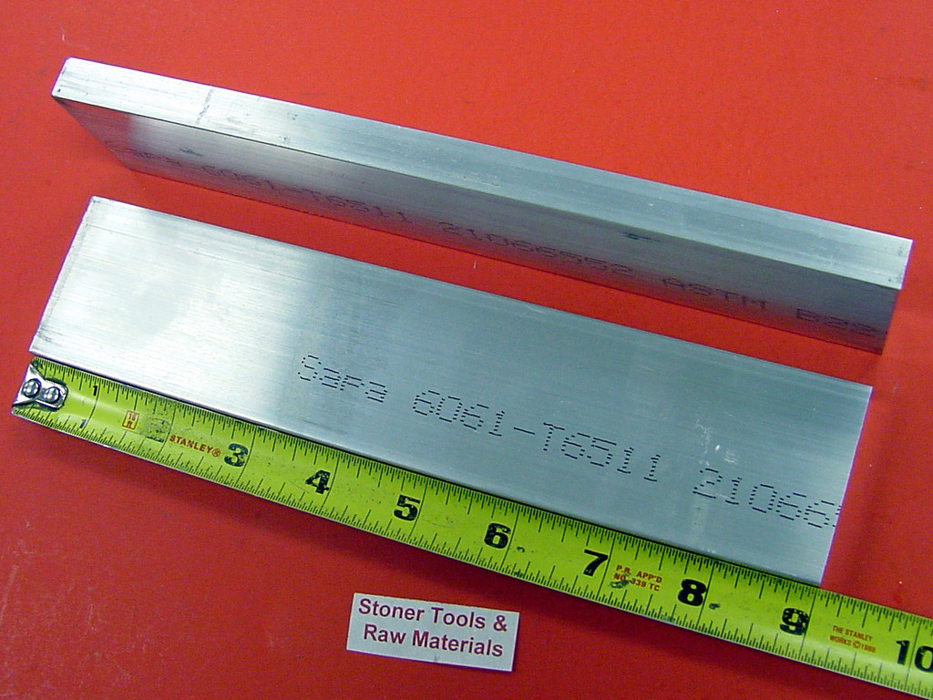 2 Pieces 5/8″x 2″ ALUMINUM FLAT BAR 9″ long 6061 T6 Solid Extruded Mill Stock