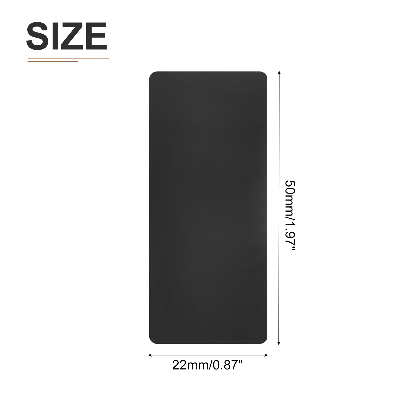 30Pack 50x22x0.3mm Blank Metal Cards Aluminum Baking Paint Blank Name Card Black