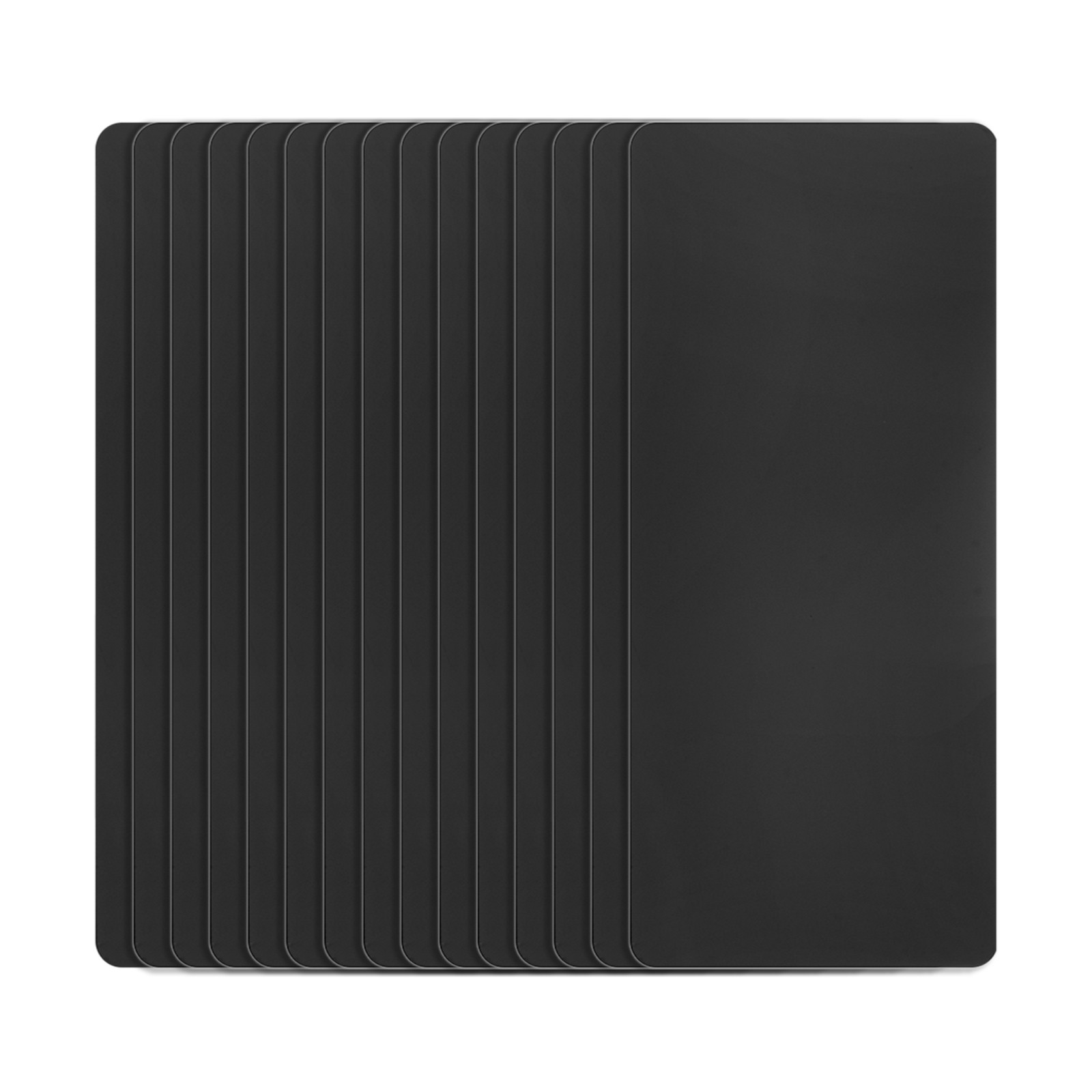 30Pack 50x22x0.3mm Blank Metal Cards Aluminum Baking Paint Blank Name Card Black