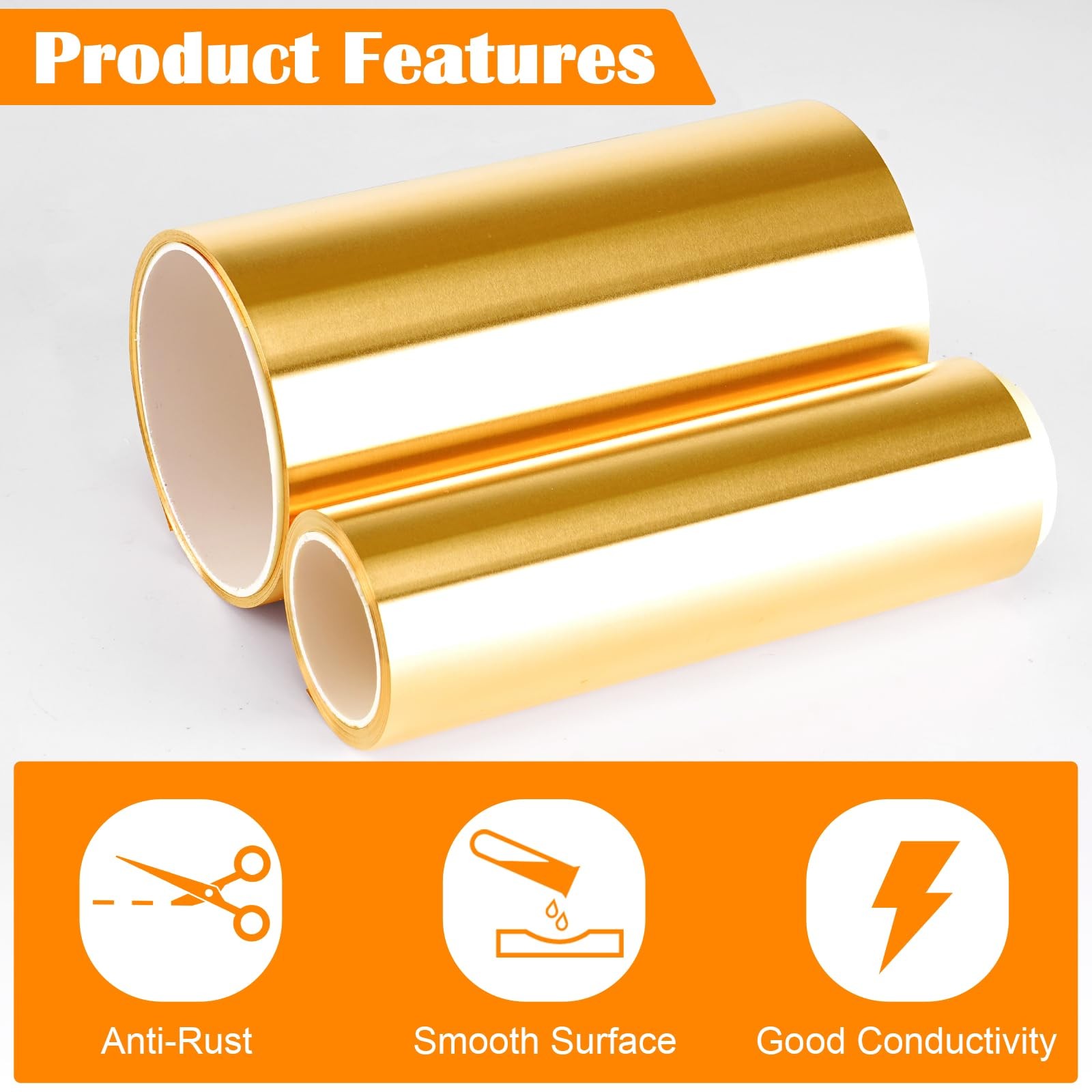 Brass Sheet Coil Metal Foil Flashing House Repair DIY Projects 4in x 5Ft 0.1mm