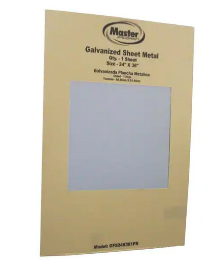 24 In. X 36 In. Galvanized Steel Flat Sheet