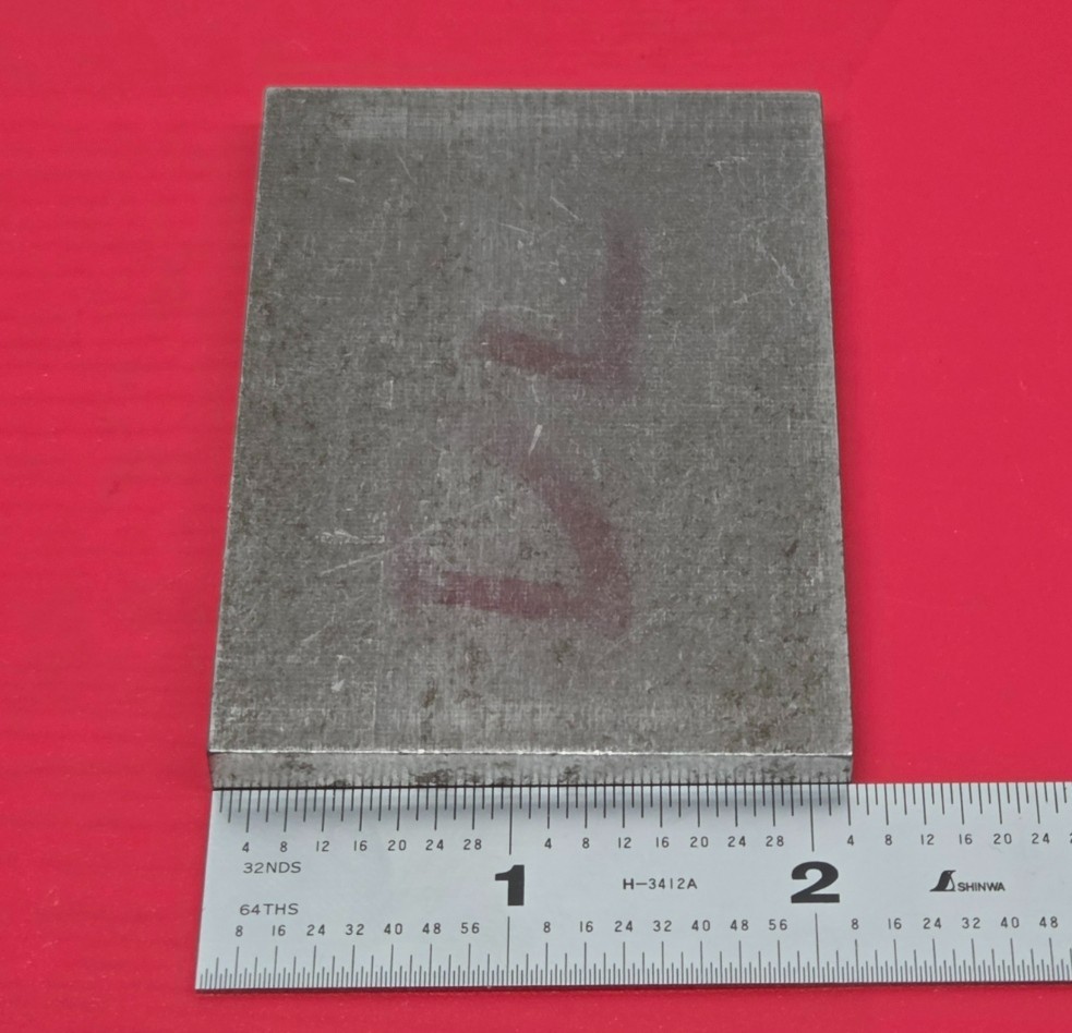D2 Tool Steel Block Billet 3″ L x 2.14″ W x 0.24″ Thick, 6.9 Oz.