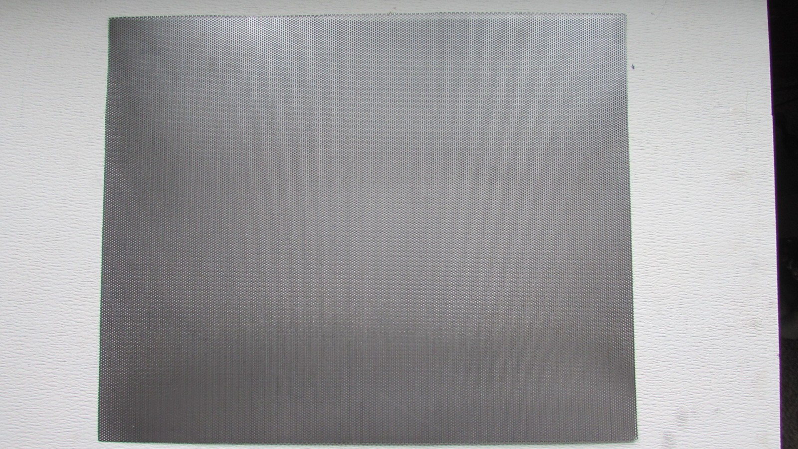 1/16″ HOLES –20 GAUGE 304 STAINLESS PERFORATED SHEET–11-1/2″ x 12-1/4″