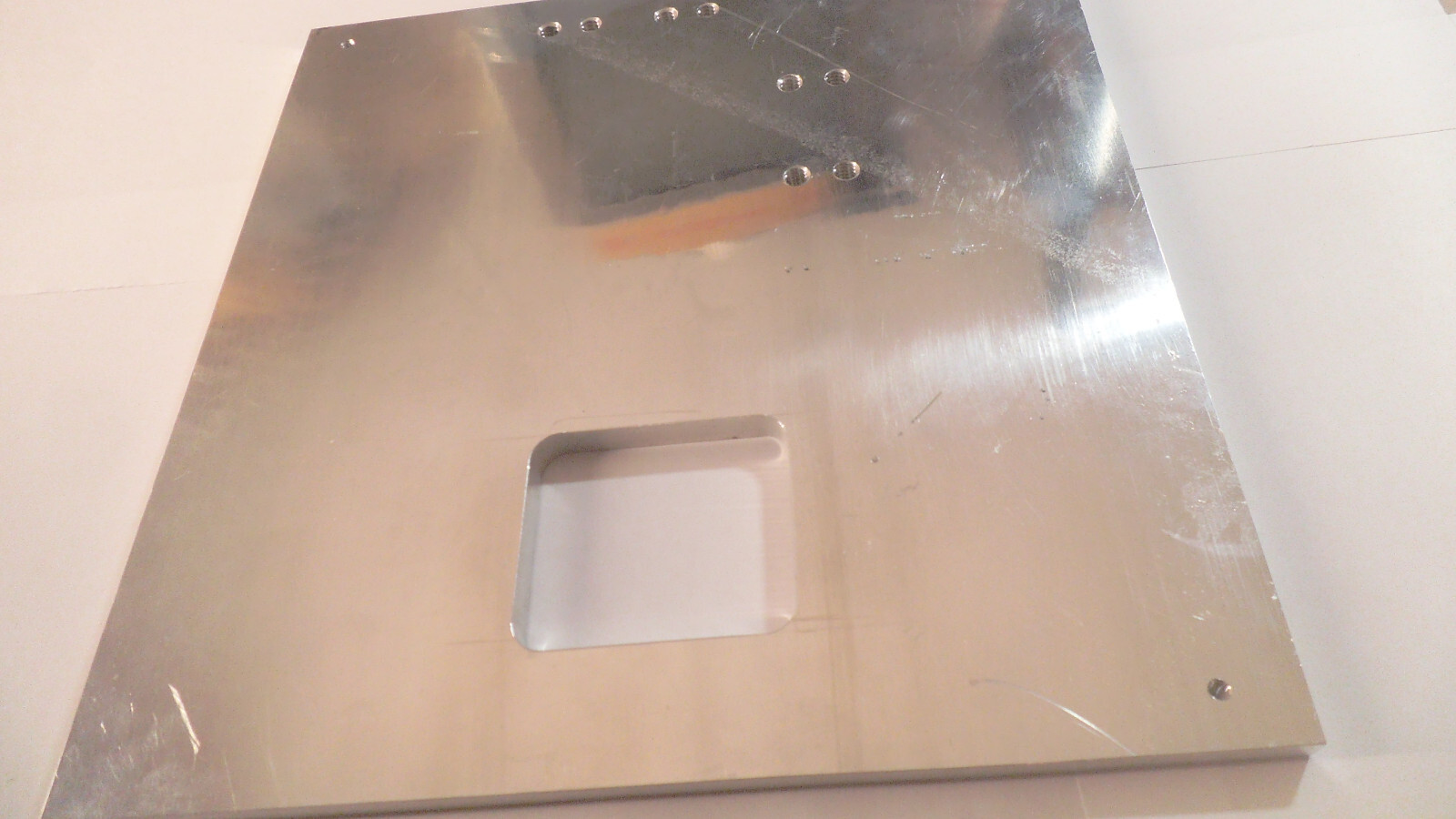 Aluminum plate 10-1/4″ x 10-1/4″ x point 385″ thick polished 1 side