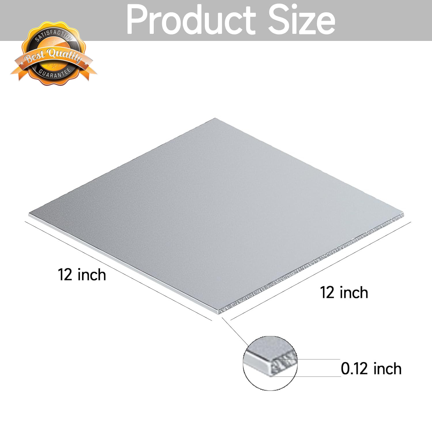 304 Stainless Steel Sheet 12×12 Inch 1/8 Thickness Plate Protective Film