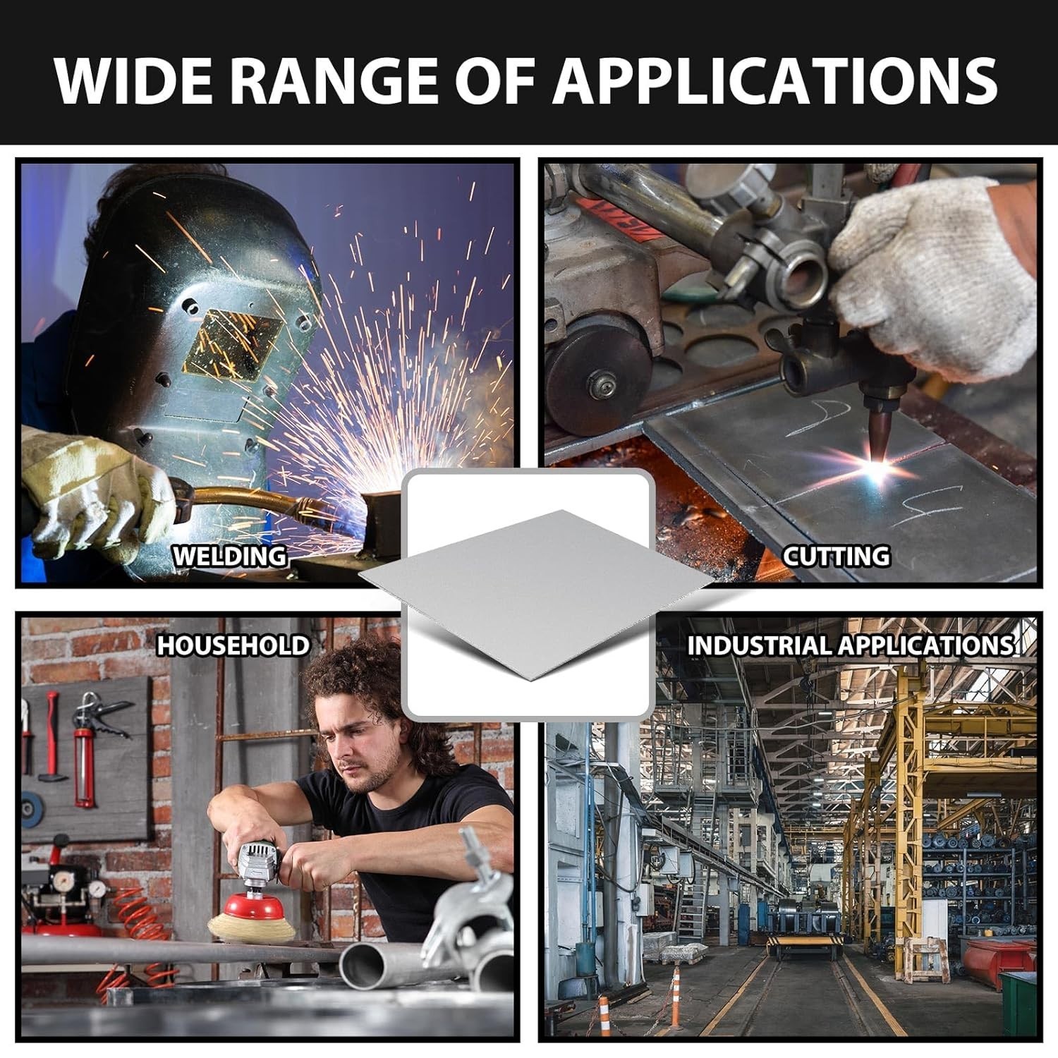 Durable 304 Stainless Steel Plate 1/8” x 8” x 10” for Various Applications