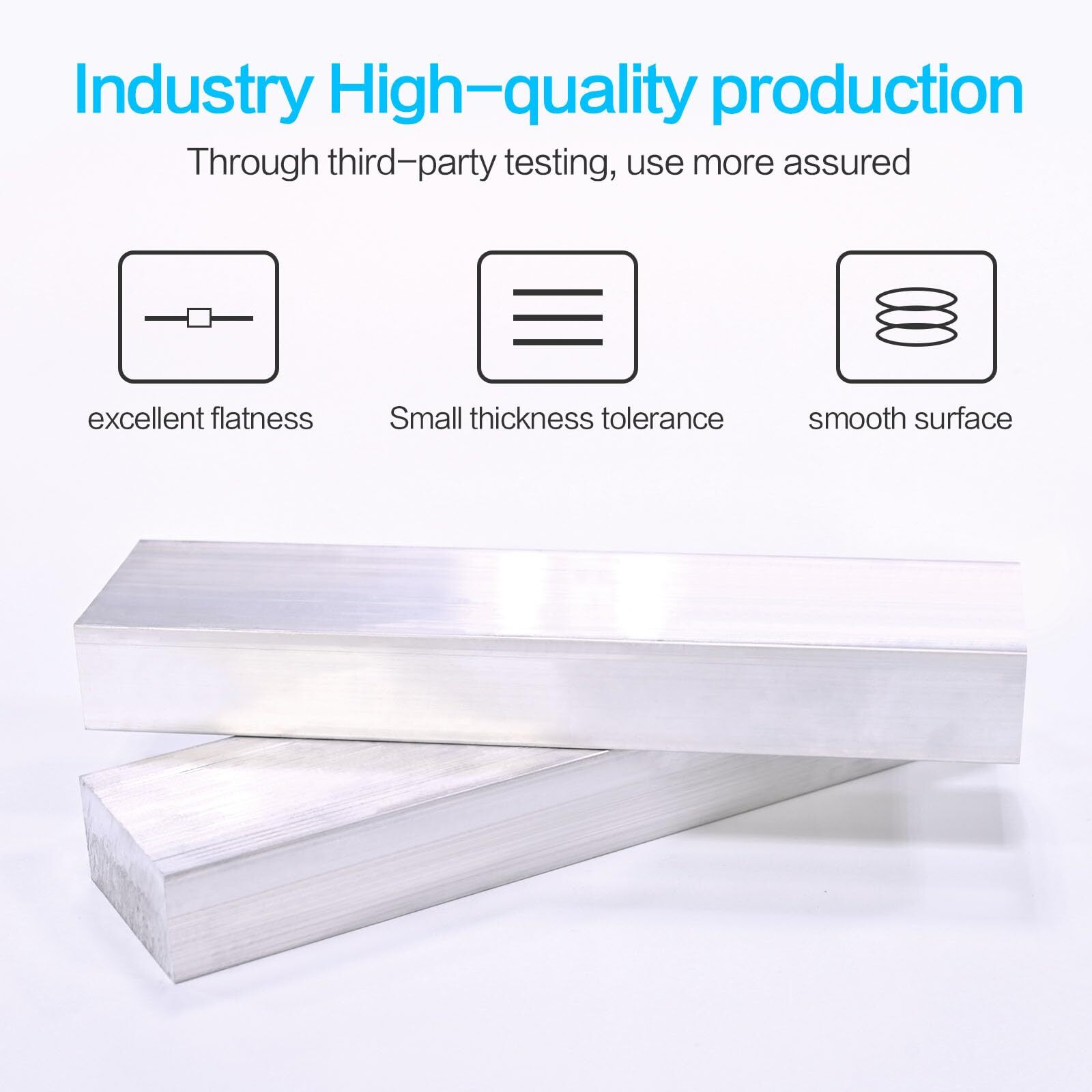 1″ 25mm X 2″50mm Square Aluminum Flat BAR 8″ Long 6061 Aluminum BlockT6511 So…