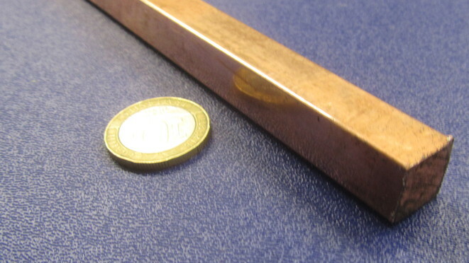 182 Copper Square Bar 1/2″ Thick x 1/2″ Wide x 6 Foot Length