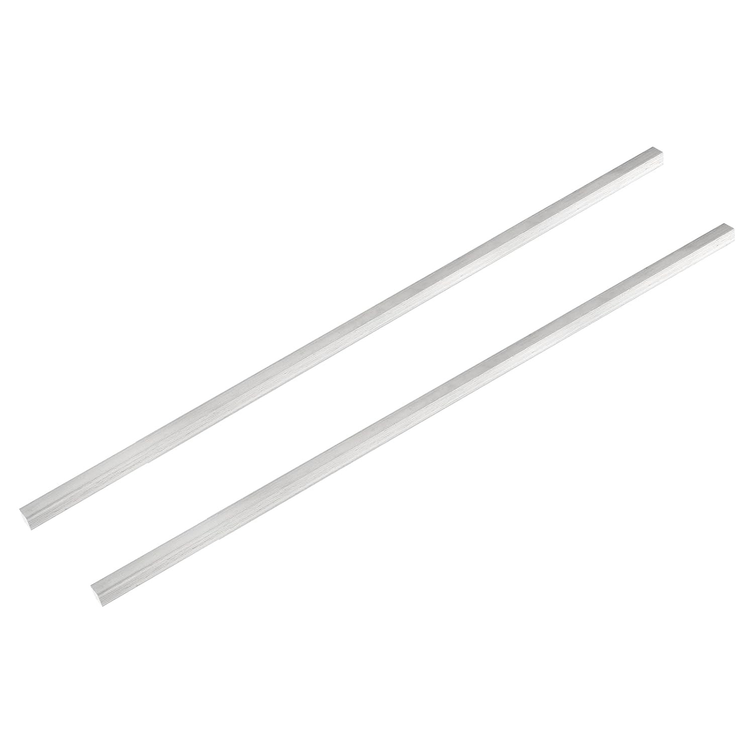 MECCANIXITY 2 Pcs Square Aluminum Flat Bar, 1/4″ (6mm) Thick x 1/4″ (6mm) Width