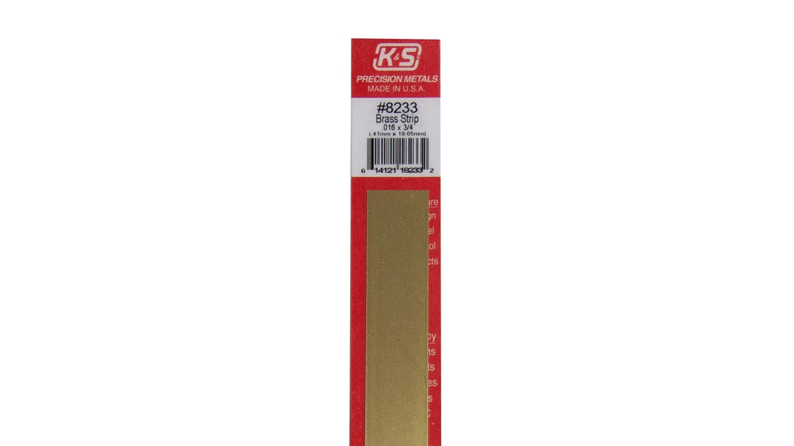 K & S Precision Metals 8233 Brass Strip No Size