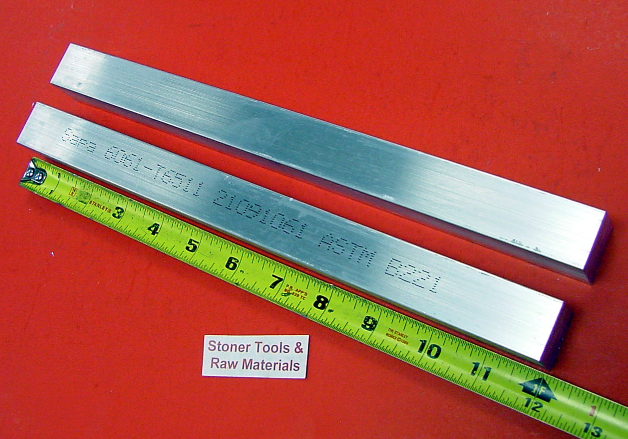 1 Pc 1/2″x 1″x 12″ Long and 1 Pc 1/4″x 1″x 12″ long ALUMINUM 6061 T6511 FLAT BAR