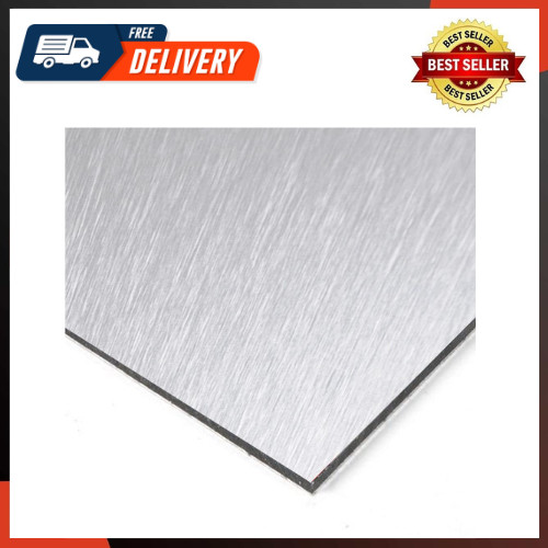 Aluminium Composite Panel Brushed Silver 24 In. X 60 In. X 1/4 In.