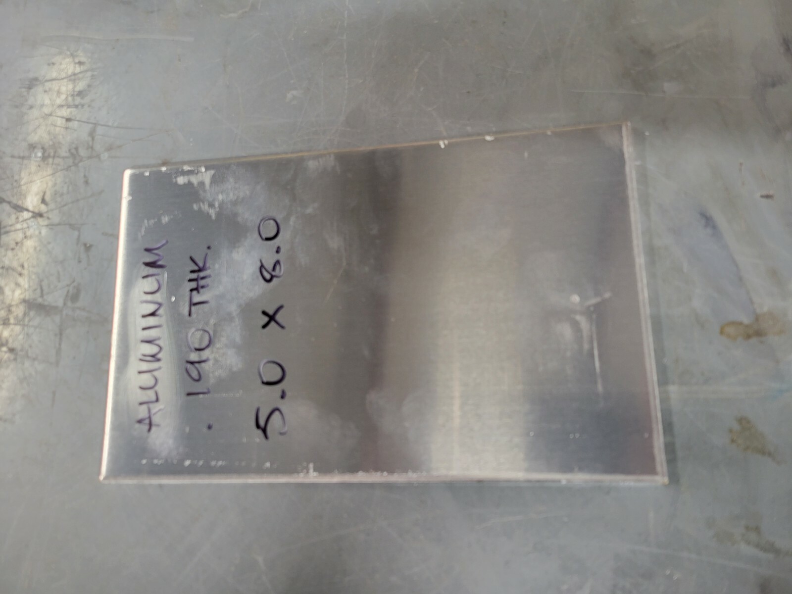 Aluminum 2024-T0 plate .190THK. 5.0″ x 8.0″ (1 pc)