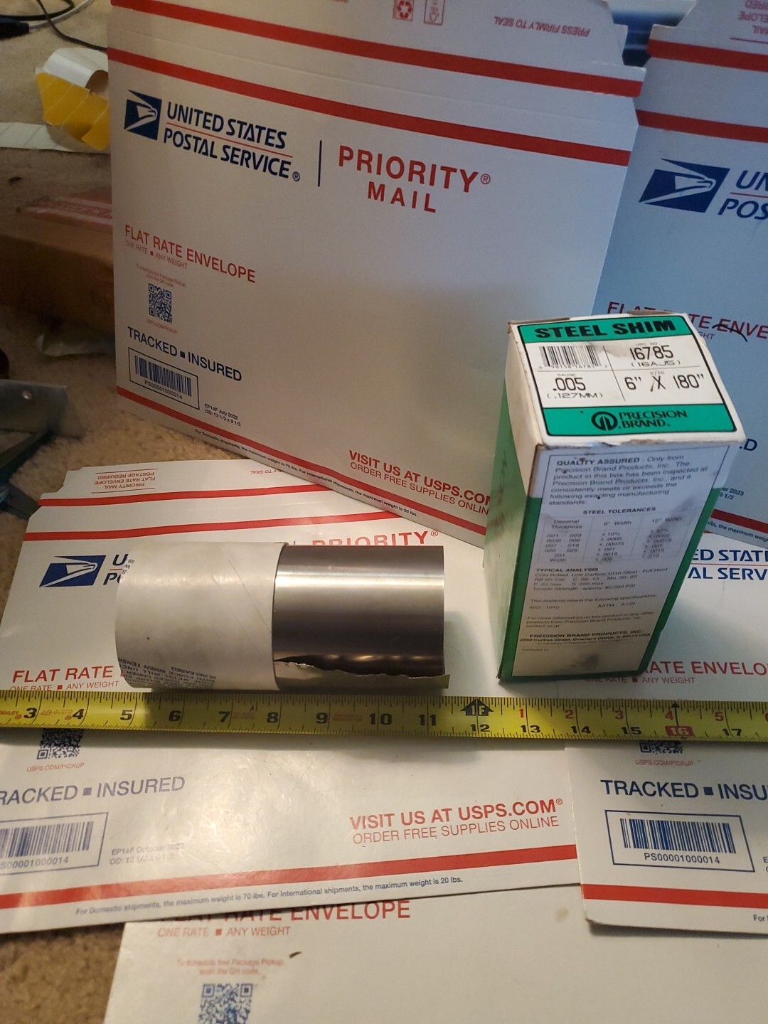 PRECISION BRAND .005” Thick – Steel Shim Stock 6” X 180” 1XRoll READ DESC.S3