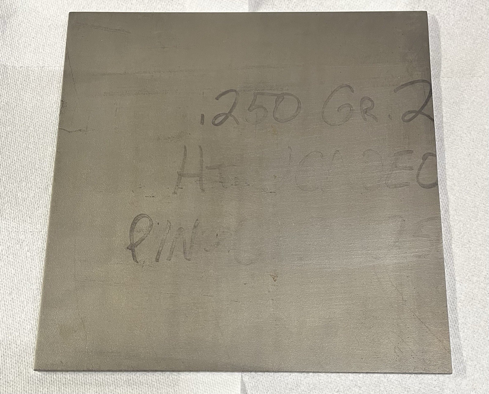 GRADE 2 TITANIUM PLATE 1/4” X 12″ X 12” OVERSIZED TITANIUM SHEET 7mm THICK