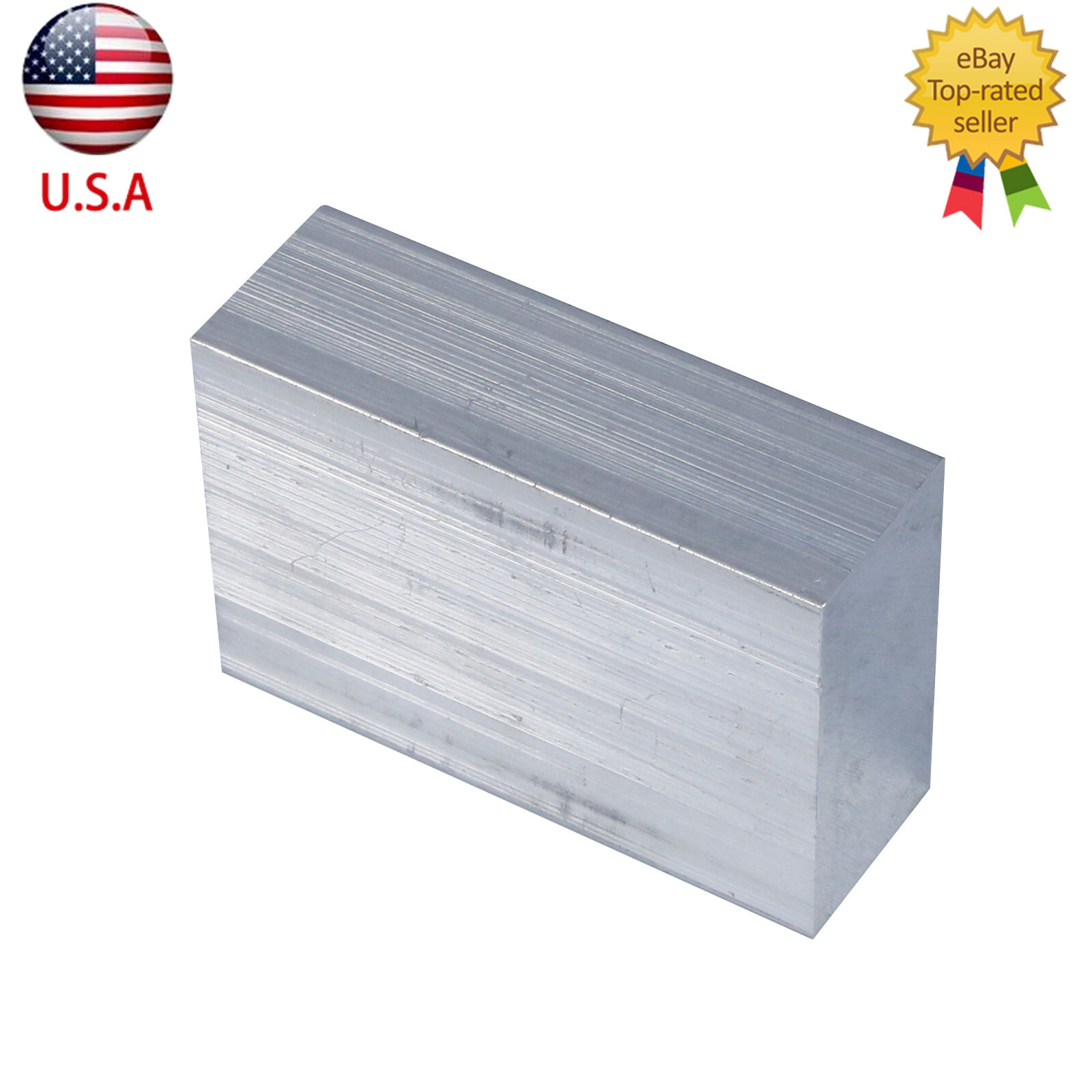 Metal T6061 Aluminum Flat Plate Sheet Stock Length 75mm Width 50mm Thick 25mm