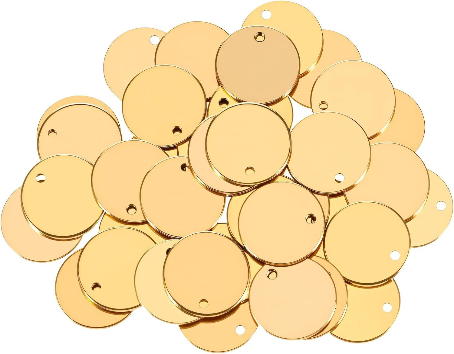 40Pcs Metal Stamping Blanks, 15Mm Metal Tags for Engraving, round Blank Challeng