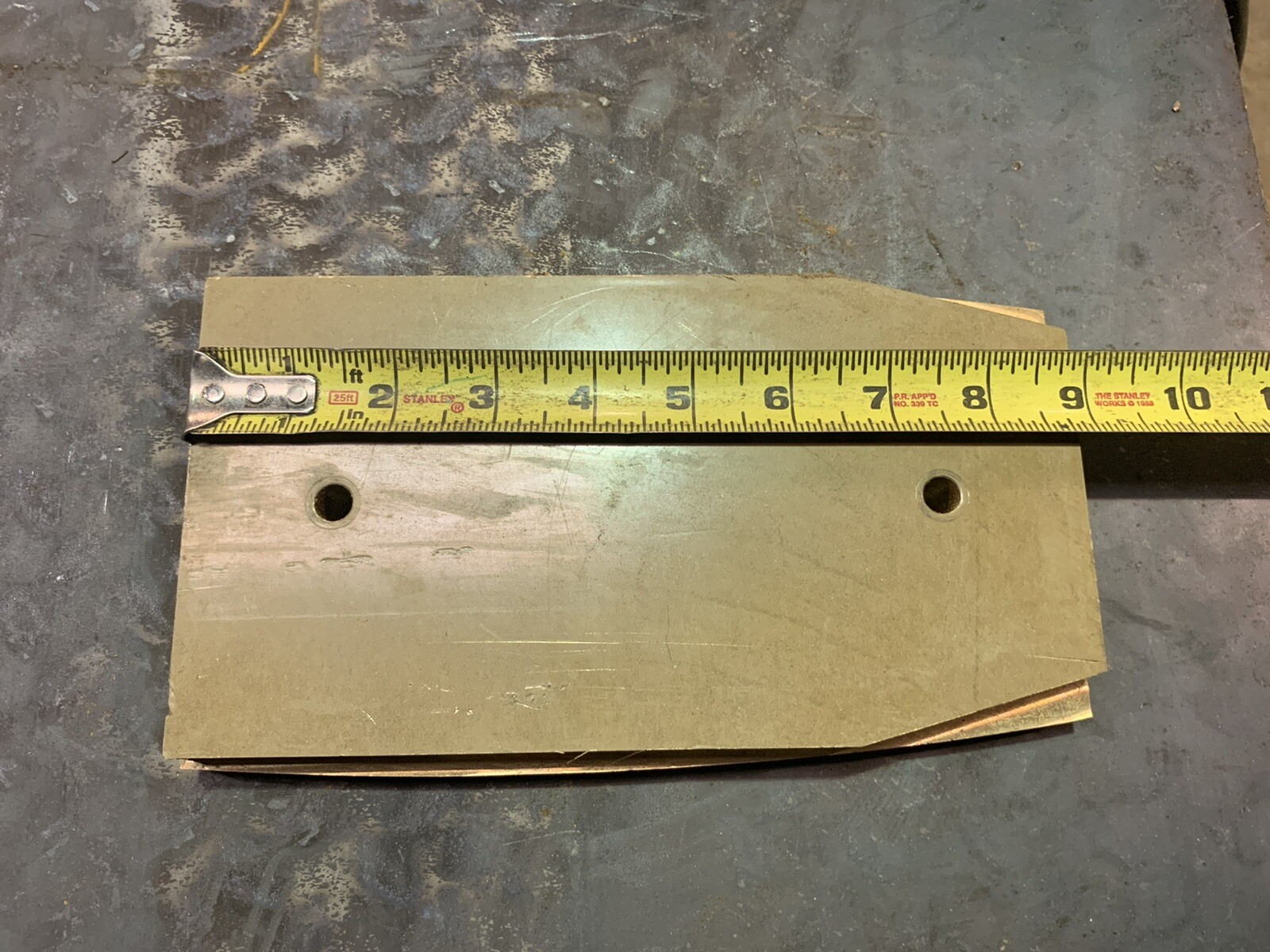 yellow brass flat bar