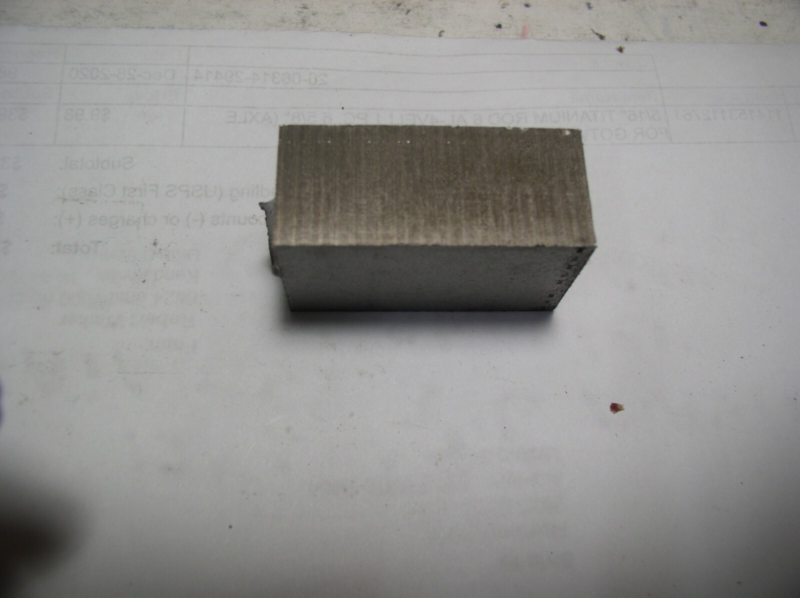 3/4″ TITANIUM FLAT STOCK 8 PCS…3/4″+ X 1″ +X 1 11/16″+