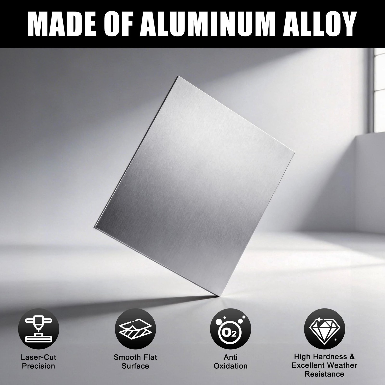 Aluminum Sheet Metal 4 PCS 12 x 12 Inch Thickness Metal Plate Covered with Pr…