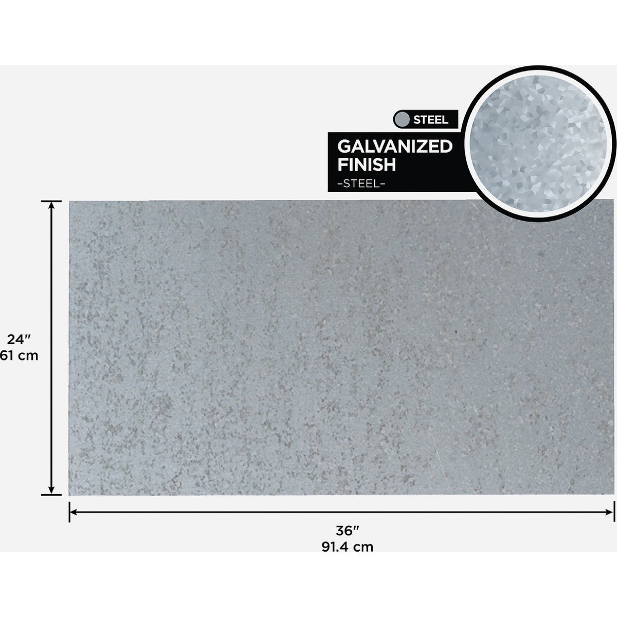 M-D Building Products 24 In. x 36 In. x .018 In. Galvanized Steel Sheet M-D