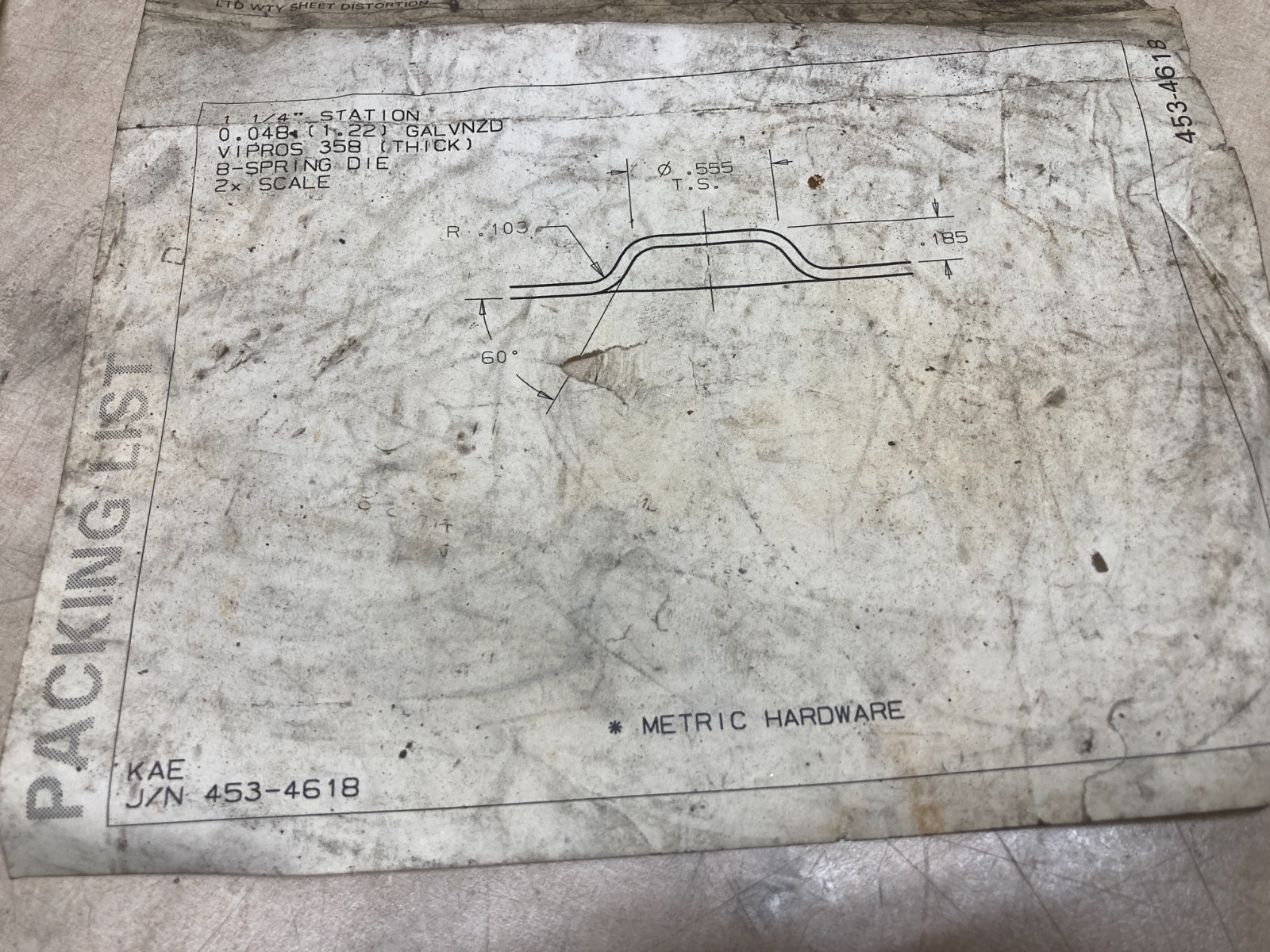 Wilson Tool 1.25 THK Emboss RD Make Die Base-Rework Punch & Die Cap W/ Sample