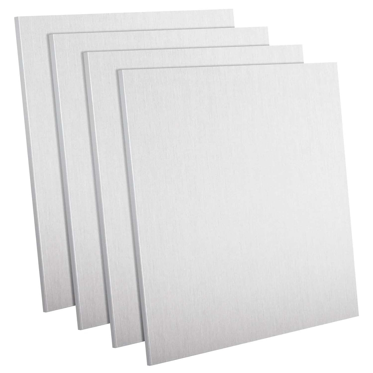 4 Pack 6061 T6 Aluminum Sheet Metal 6 X 6 X 1/8 Inch Flat Plain Aluminum Plate C